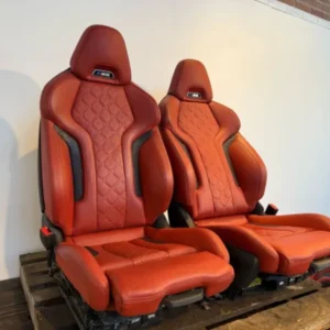 BMW M8 F93 Gran Coupe Merino Red Interior – Seats & Door Panels (2020–2024)