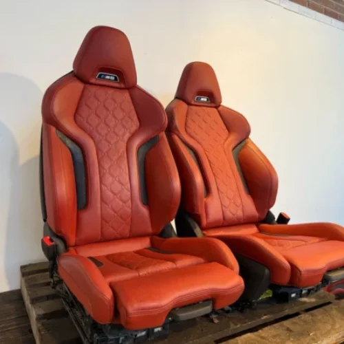 BMW M8 F93 Gran Coupe Merino Red Interior – Seats & Door Panels (2020–2024)